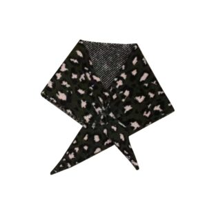 scarf new retro wool triangle scarf autumn and winter warm neck leopard jacquard neck scarf shawl