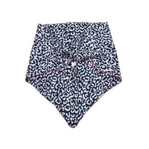 women’s leopard triangle scarf shawl – warm winter neck wrap, fashion animal print bandana