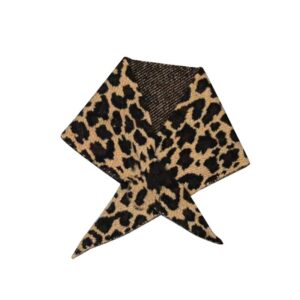 scarf new retro wool triangle scarf autumn and winter warm neck leopard jacquard neck scarf shawl
