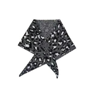 scarf new retro wool triangle scarf autumn and winter warm neck leopard jacquard neck scarf shawl