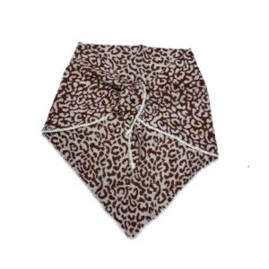 women’s leopard triangle scarf shawl – warm winter neck wrap, fashion animal print bandana