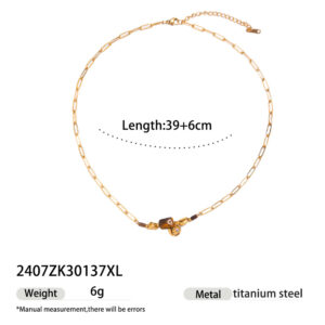 new creative ocean series stainless steel necklace bracelet ceramic pattern coconut tree pearl shell jewelry