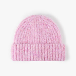 new style extra long and thick outdoor warm brimless knitted hat women's fashionable plain all match cold hat men's wool hat