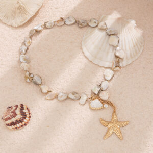 beach vacation shell clavicle necklace ocean style starfish all match set necklace