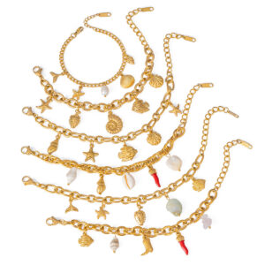 new ocean style bracelet fashionable and versatile beach vacation style personalized design stainless steel jewelry