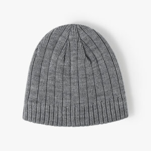 fashionable and versatile fine line knitted hat with thickened ear protection winter hat for young people