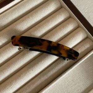 french ins gold label wide glossy hairpin high end black back clip spring clip ins hairpin