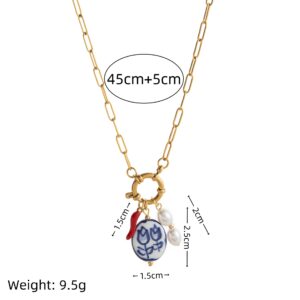 vintage 12 birthstone pendants, movable ring necklace, multiple pendants, diy boots, heart pearls, 18k gold color preservation