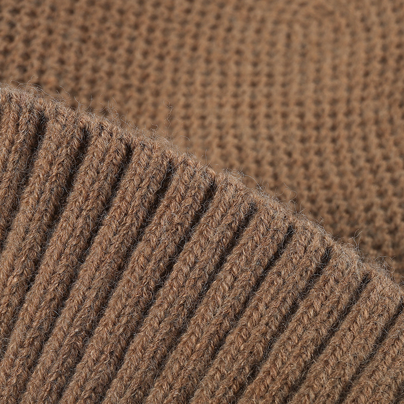 warm unisex knitted hat for men and women, cross border thickened ear protection, wrapped head wool hat