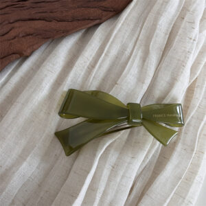 french exquisite bow spring hairpin women's back of the head half tied hair ornament ponytail clip hair accessories