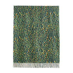 leopard print ethnic style cotton and linen scarf women's imitation cashmere tassel travel beach towel shawl