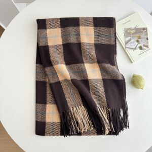 new scarf for women autumn and winter couple classic versatile student thick long warm plaid shawl dual purpose