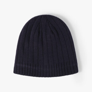 fashionable and versatile fine line knitted hat with thickened ear protection winter hat for young people