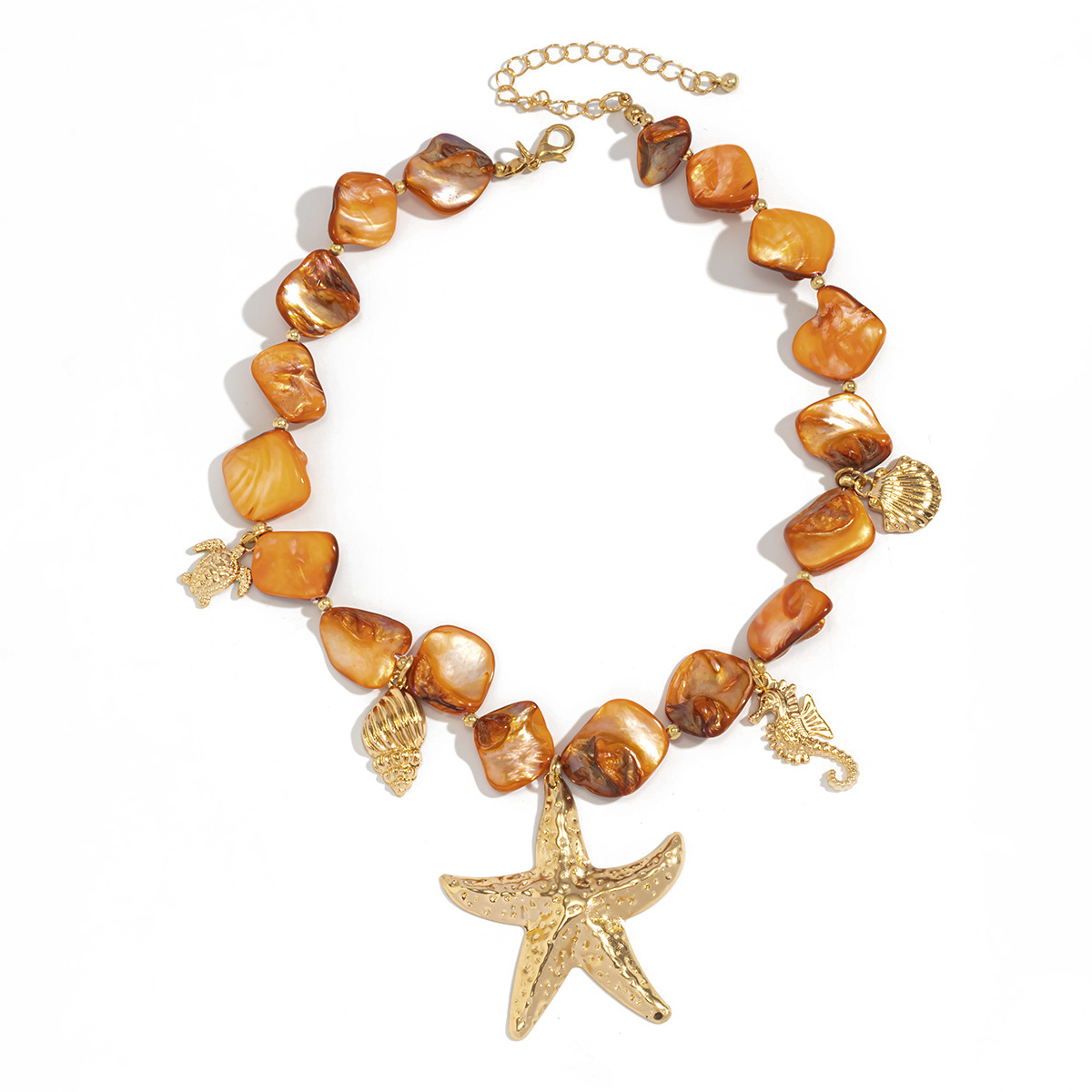 beach vacation shell clavicle necklace ocean style starfish all match set necklace