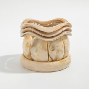 simple artistic retro wavy bracelet, irregular and special shaped elastic bracelet with design