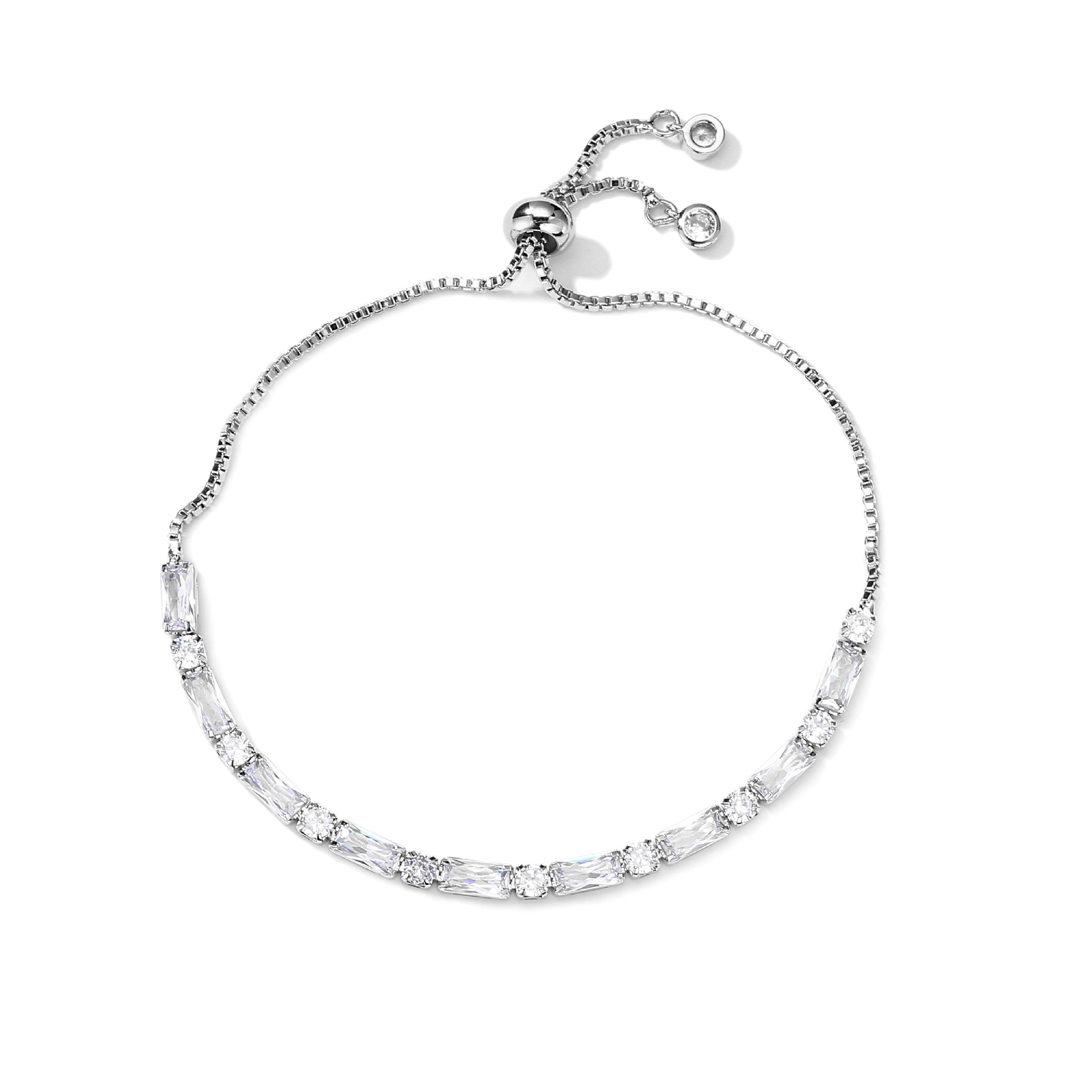 zircon geometric full diamond necklace bracelet 18k real gold electroplated diamond necklace european and american style