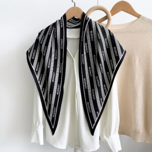 summer versatile waist tie with shirt, denim suit and shawl twill silk cool fashion triangle scarf