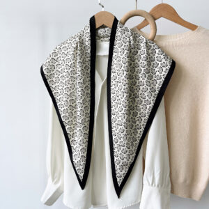 summer versatile waist tie with shirt, denim suit and shawl twill silk cool fashion triangle scarf