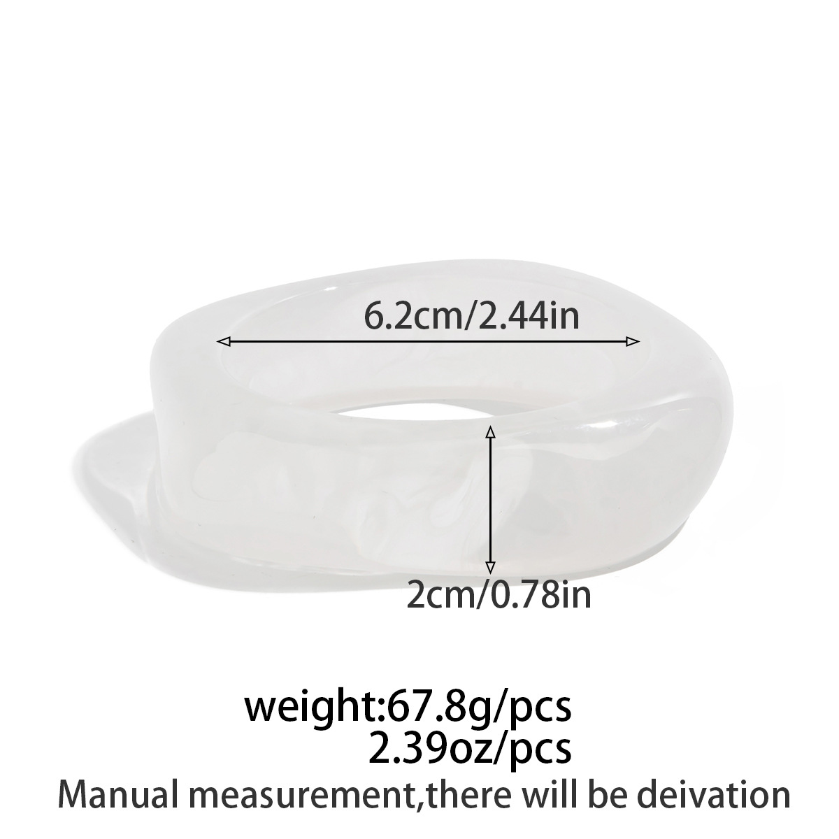 niche design polygonal translucent bracelet colorful macaron resin bracelet