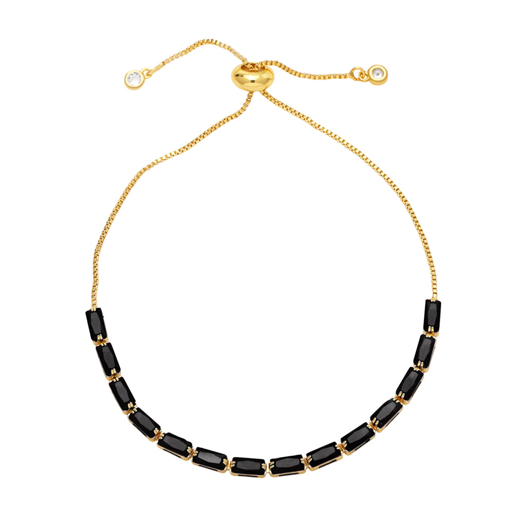 fashionable and versatile colored zircon bracelet ins niche design bracelet for women