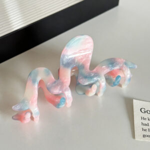 thickened 3mm acetate wave hairpin high end hair shark clip all match ponytail clip hair accessories