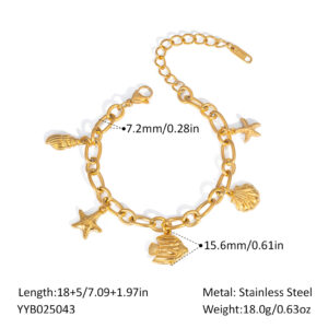 new ocean style bracelet fashionable and versatile beach vacation style personalized design stainless steel jewelry