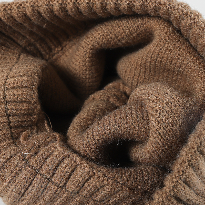 warm unisex knitted hat for men and women, cross border thickened ear protection, wrapped head wool hat