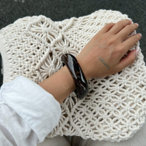 niche design polygonal translucent bracelet colorful macaron resin bracelet