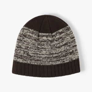 european and american color matching new plain men and women large head circumference plus velvet knitted hat cross border brimless versatile earmuffs wool hat