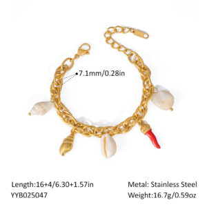 new ocean style bracelet fashionable and versatile beach vacation style personalized design stainless steel jewelry