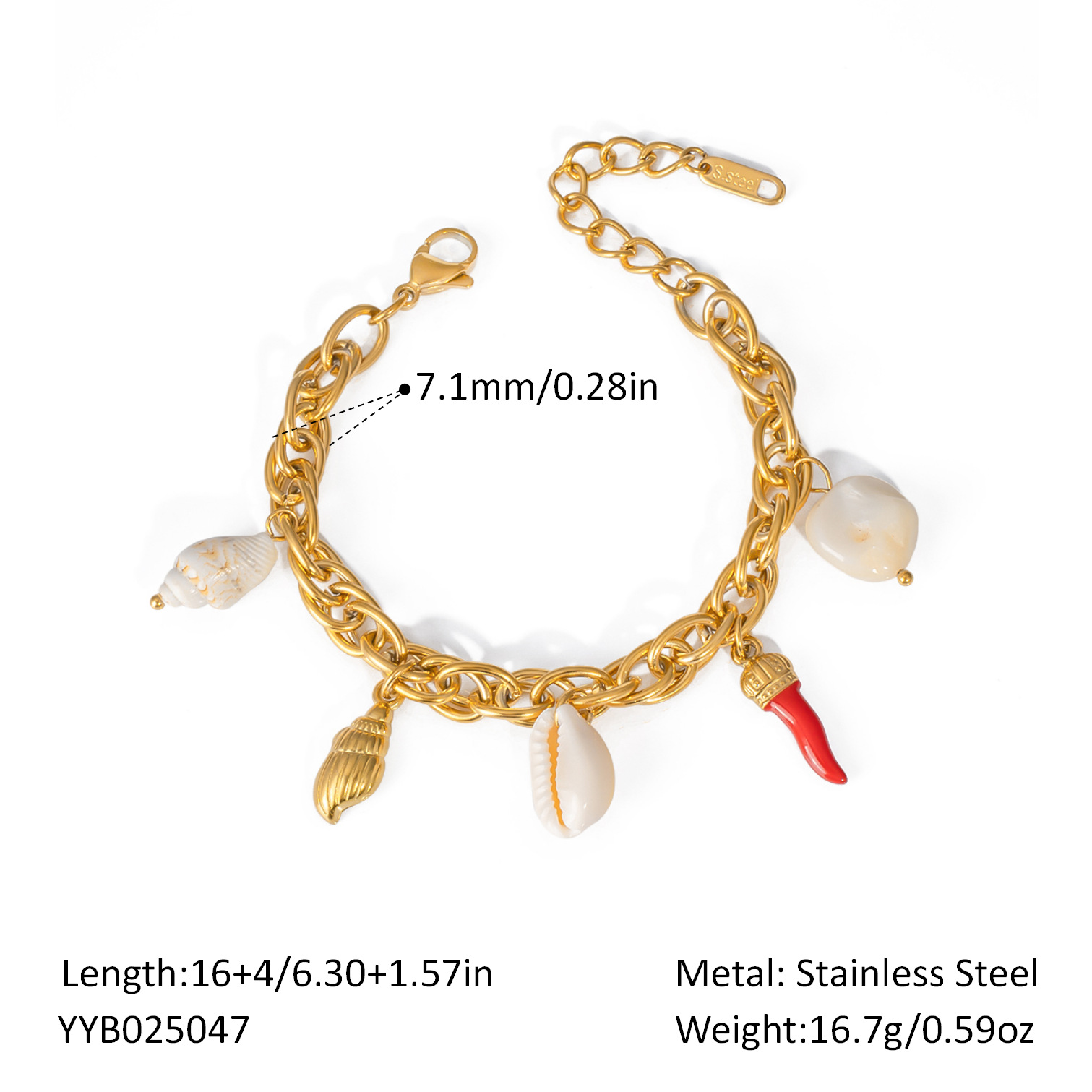 new ocean style bracelet fashionable and versatile beach vacation style personalized design stainless steel jewelry