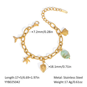 new ocean style bracelet fashionable and versatile beach vacation style personalized design stainless steel jewelry