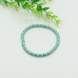 bohemian style stackable enamel paint rainbow tube bead bracelet diy cylindrical tube bracelet