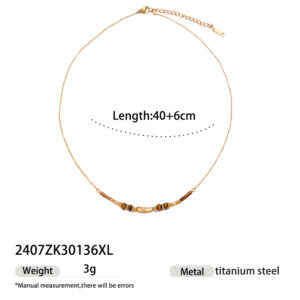 new creative ocean series stainless steel necklace bracelet ceramic pattern coconut tree pearl shell jewelry