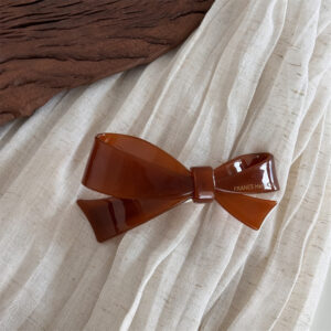 french exquisite bow spring hairpin women's back of the head half tied hair ornament ponytail clip hair accessories