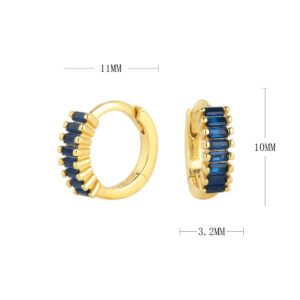 s925 sterling silver round fashionable zircon earrings ear buckle versatile diamond plated earrings