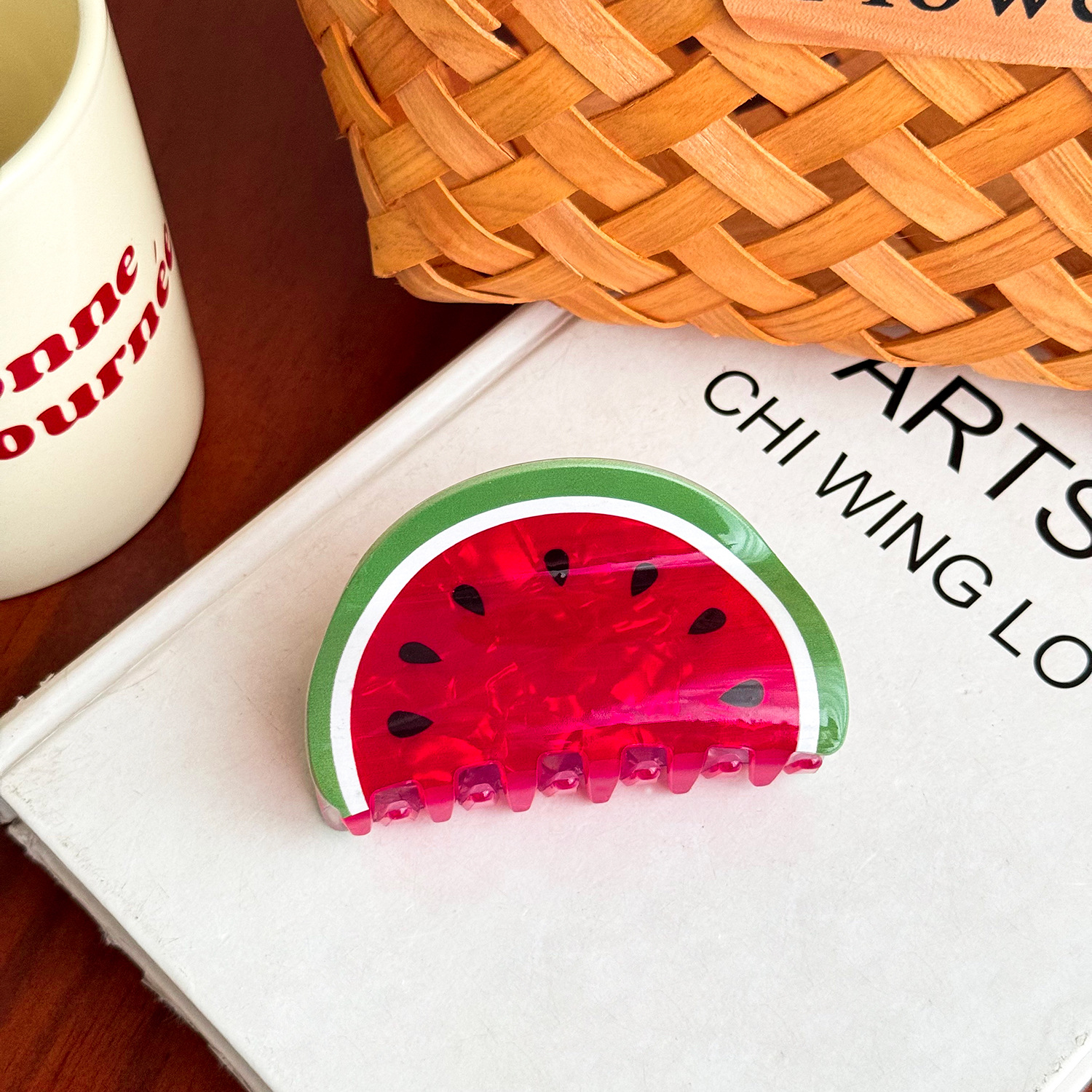 korean cute all match hairpin fresh fruit clip back of the head hair shark clip headdress