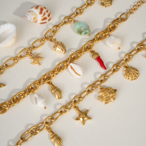 new ocean style bracelet fashionable and versatile beach vacation style personalized design stainless steel jewelry