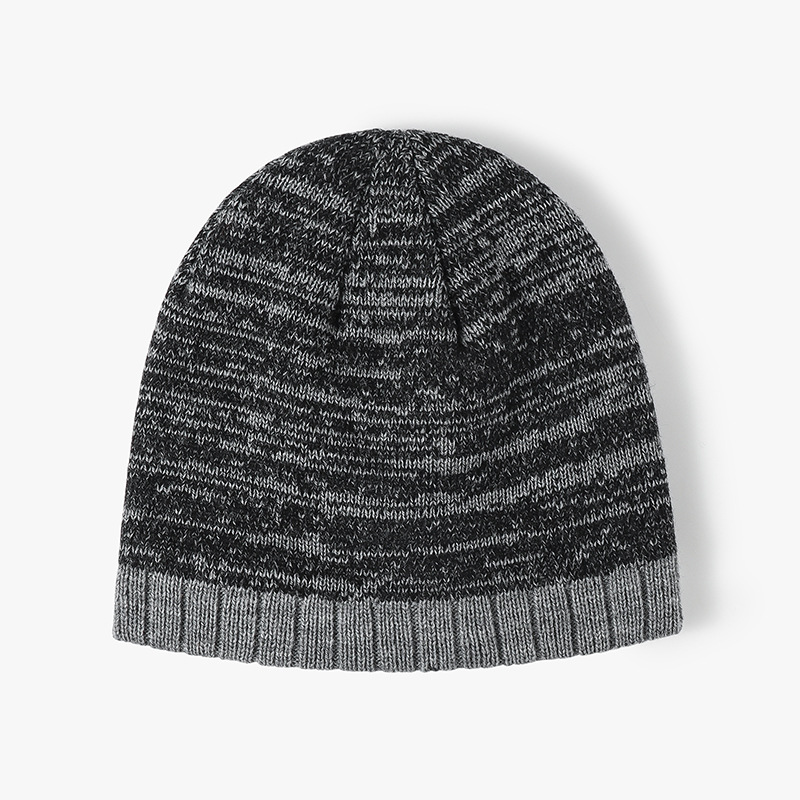 winter thick warm cross border ear protection large head circumference pullover knitted hat