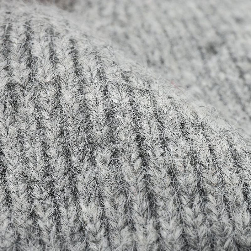 korean style striped satin crotch brimless dome hand crocheted warm knitted hat cross border outdoor wool solid color beanie