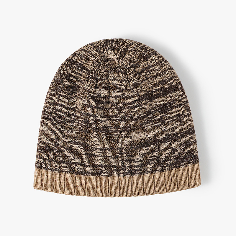 winter thick warm cross border ear protection large head circumference pullover knitted hat