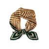 crumpled small silk scarf professional scarf women's fashionable and versatile cashew stripe print pleated small square scarf