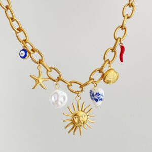 valentine's day necklace heart flower fruit pendant holiday new fashion jewelry