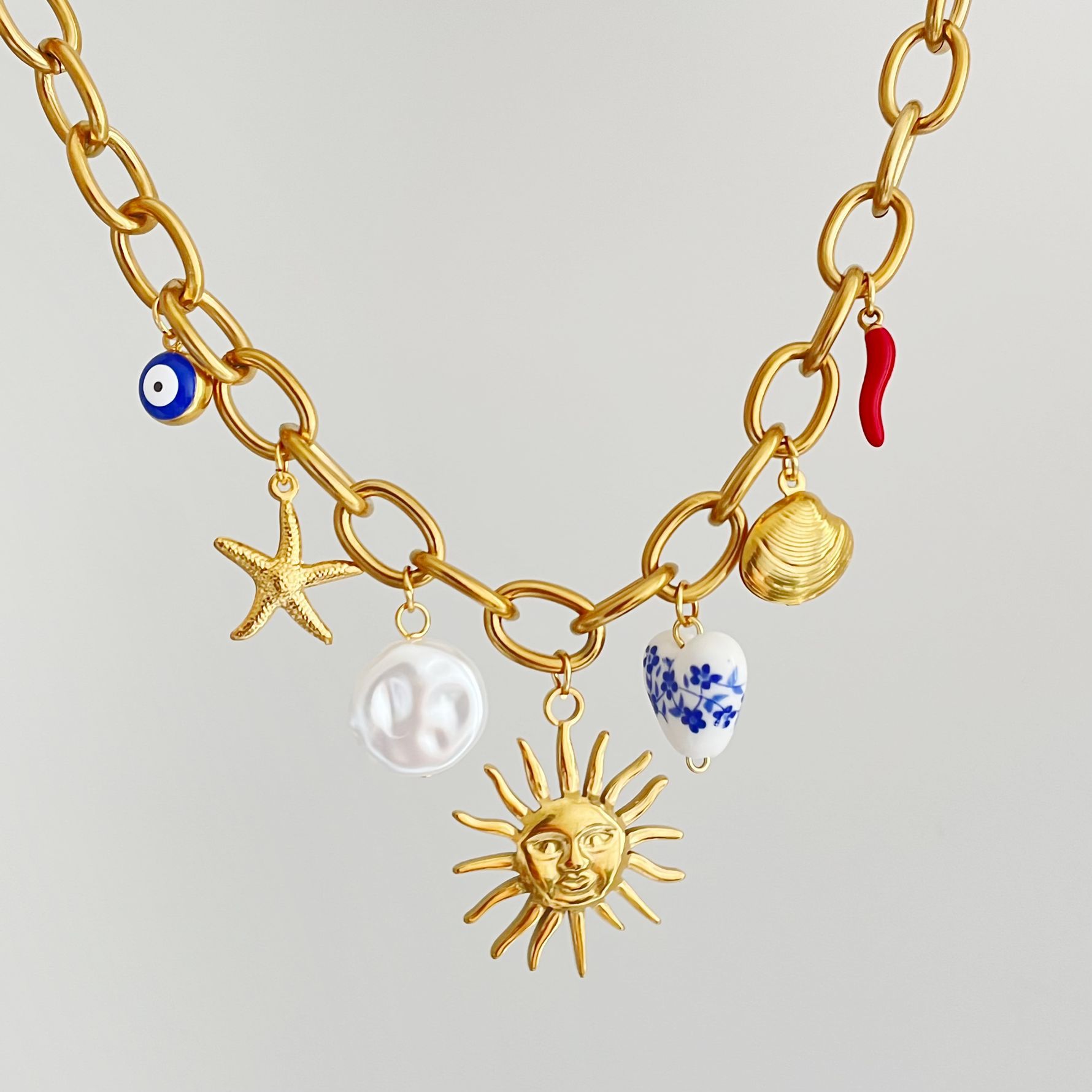 valentine's day necklace heart flower fruit pendant holiday new fashion jewelry