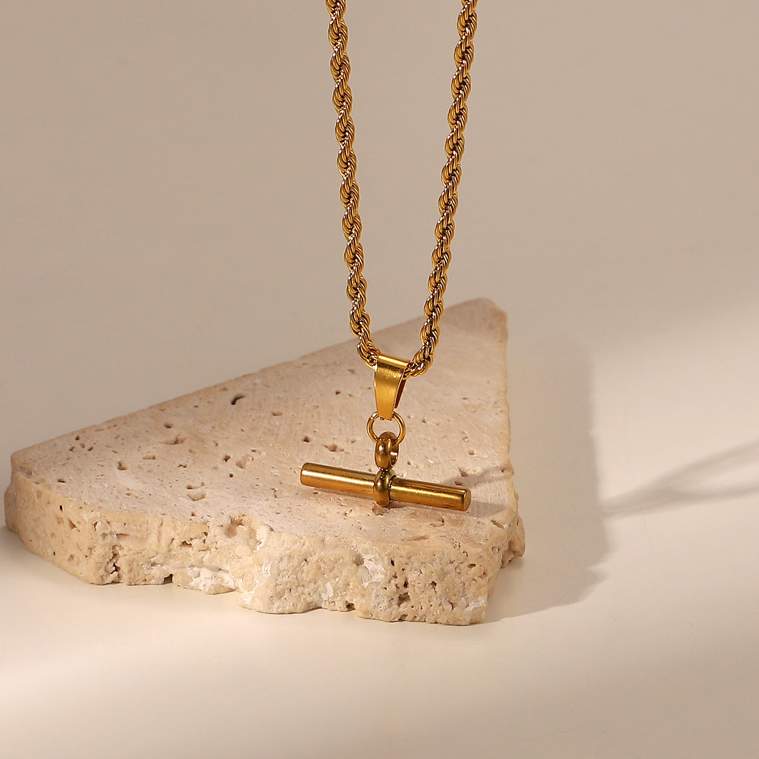 punk hip hop 18k gold stainless steel pendant rope chain/figaro chain/cuban chain necklace