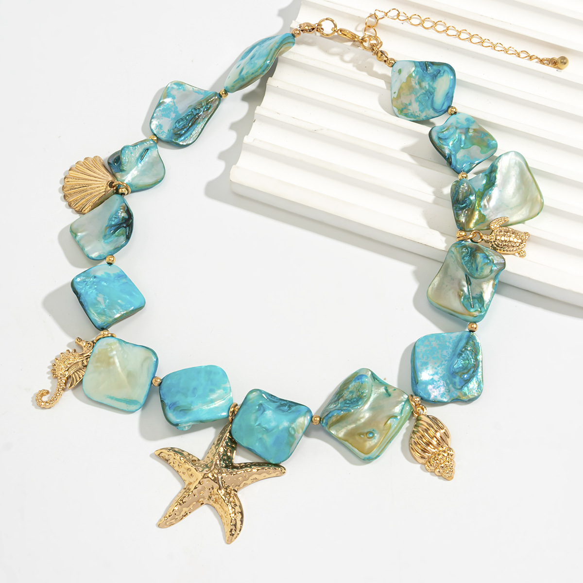 beach vacation shell clavicle necklace ocean style starfish all match set necklace