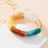 new color beaded elastic bracelet dopamine color matching fresh and fashionable personality resin bracelet