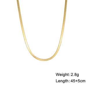 personality trend hip hop stainless steel clavicle chain titanium steel snake bone chain for men and women 18k gold jewelry