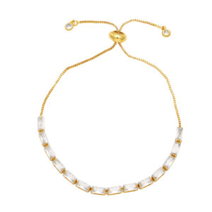 fashionable and versatile colored zircon bracelet ins niche design bracelet for women