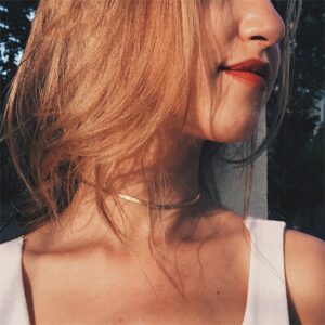 personality trend hip hop stainless steel clavicle chain titanium steel snake bone chain for men and women 18k gold jewelry